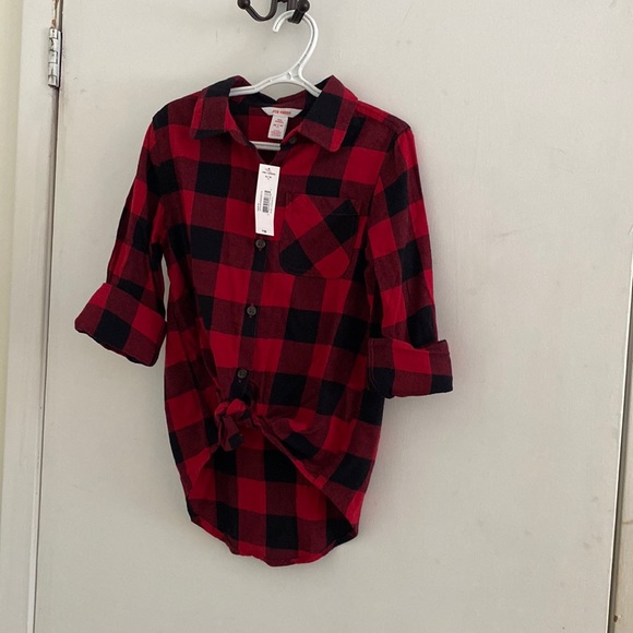 Joe Fresh girls flannel top - Picture 1 of 3